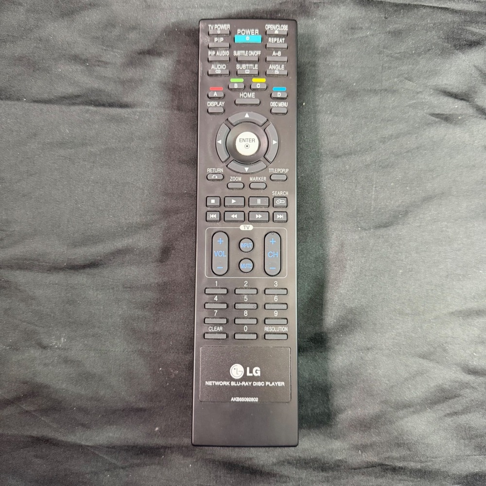 LG AKB65092802 Network Blu-ray Disc Player Remote Control Black